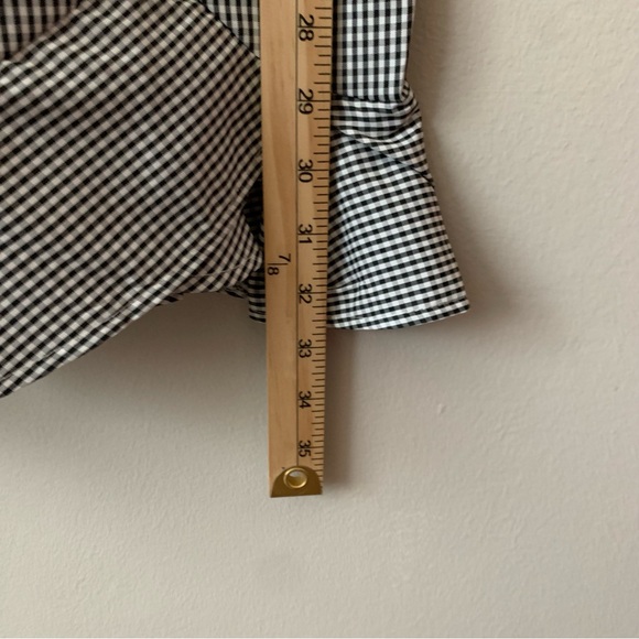 Zaful Gingham Plaid Check Black & White Mini Dress Ruffle Hem Coquette Girl US 4 - Picture 12 of 12